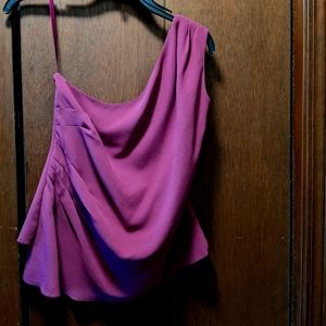 White House Black Market size 8 one- shoulder top